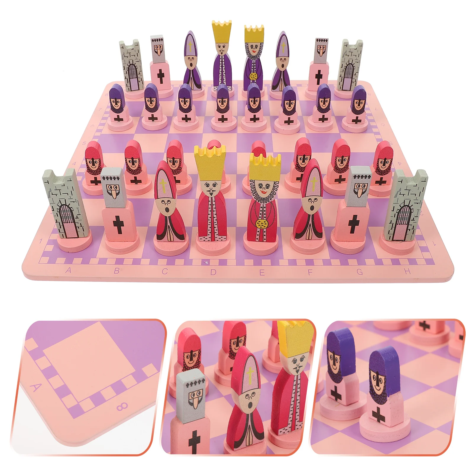 

Chess Board Set Gametoys Educationaltoy Wooden Portable Folding Kids Magnetic Beginner Games Tournamentfoldablebackgammon Adults
