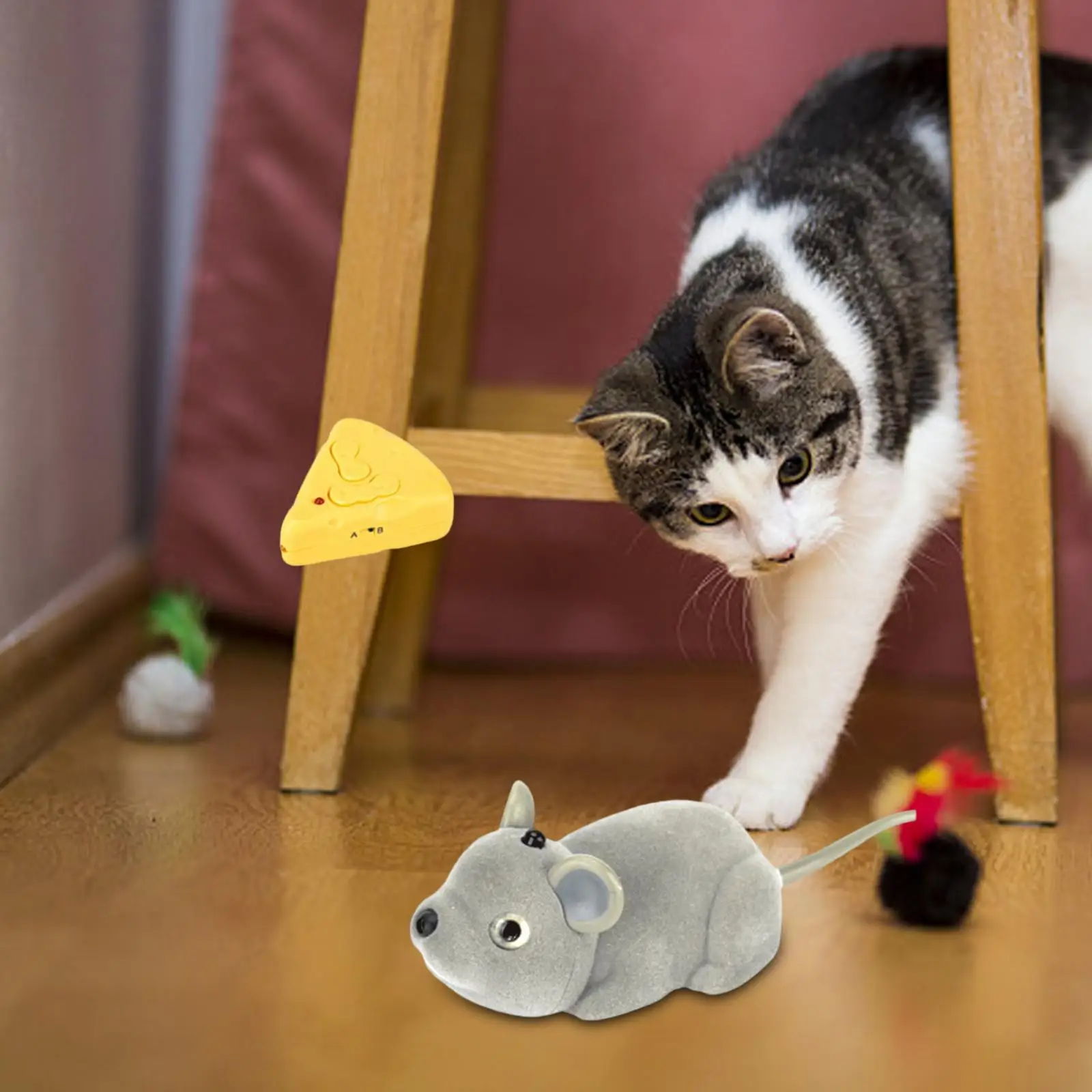 

Мышь с дистанционным управлением, игрушка для домашних животных, автоматическая движущаяся интерактивная игрушка, радиоуправляемая крысиная мышь для домашних кошек и котят, подарок на Хэллоуин