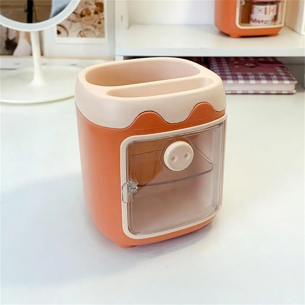 

Durable Wide Opening Durable Transparent Window Makeup Brush Box for Kids Pencil Organizer Pencil Storage Holder