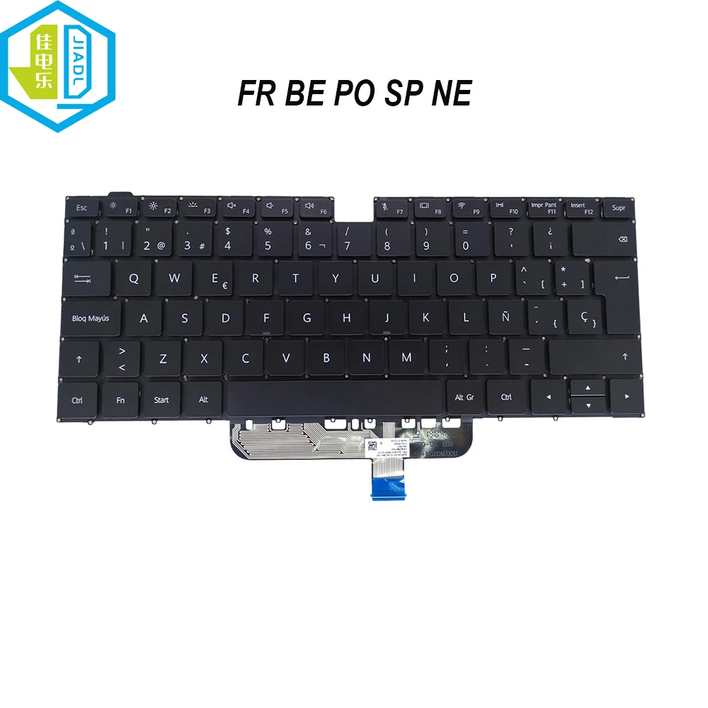 

Backlit PO French Belgian Norway Spain Keyboard For Huawei MateBook D 14 KLW-W19 W29 KLVC-WFH9L NBL-WAQ9L NBB-WAH9 Magicbook 15