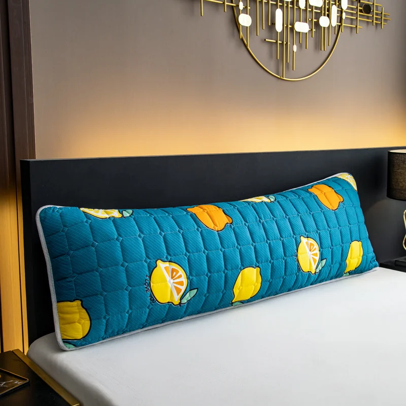 

Cartoon Print Quilted Long Pillow Cover Comfortable Double Pillow Case 120/150/180cm Lemon Animals Pattern Body Pillowcase