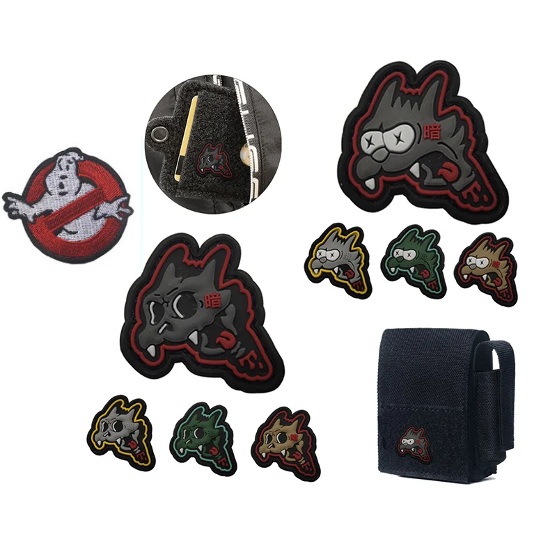 3D нашивки на крючок и петли Мультяшные животные значок рюкзаке маленькая