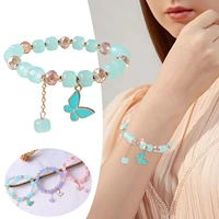 butterfly crystal bracelet fashion color small fresh womens bracelet jewelry silicone watch