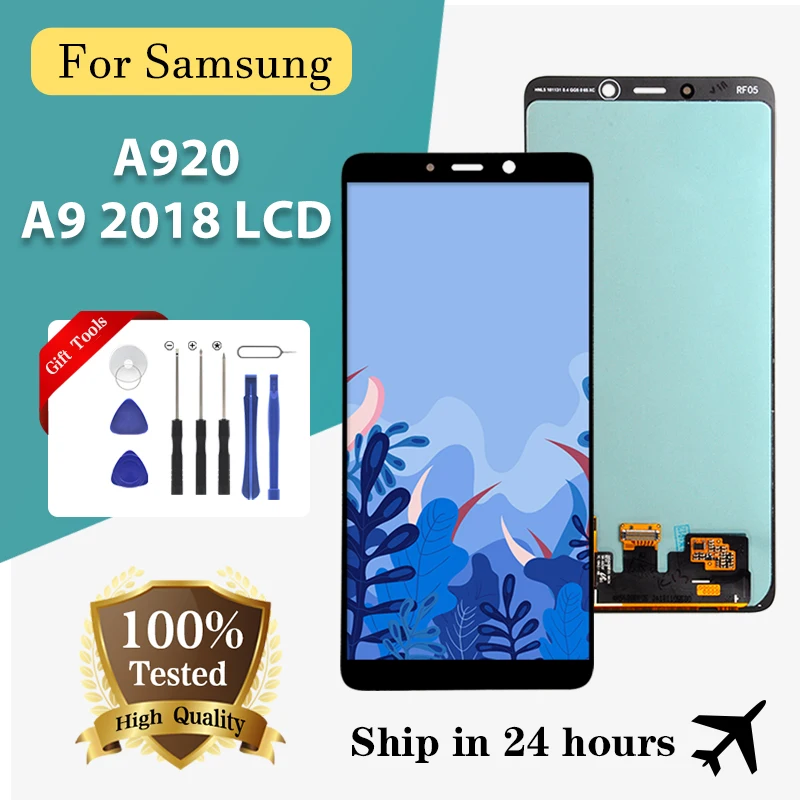 

Brand New OLED 6.3 Inch A9 2018 Display For Samsung Galaxy A920 LCD Touch Screen Digitizer Assembly Free Ship With Tools