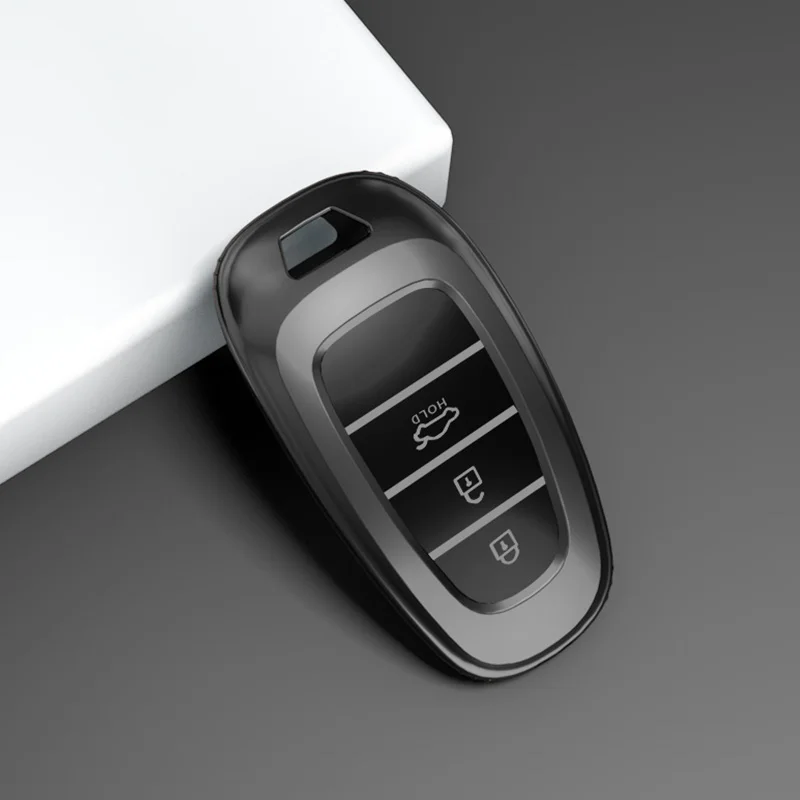 

Чехол из ТПУ с 3 кнопками для Hyundai Tucson 2023 Solaris 2021 NX4 Tuscani NEXO Santa Fe Atos Prime I30, аксессуары для дистанционного управления