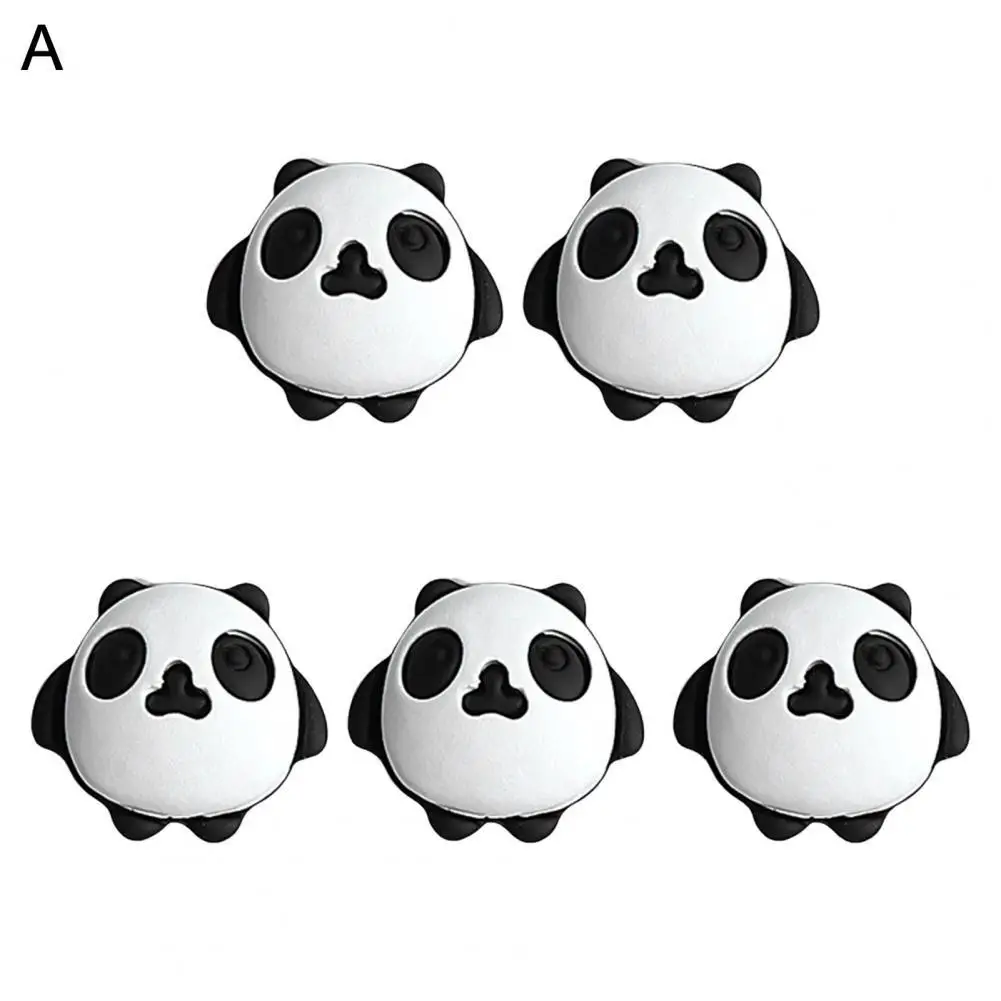 

5Pcs Nail Ornament Stylish Nail Art Decorations Cartoon Giant Panda Drill Vivid Good Adhesion Nail Decorations