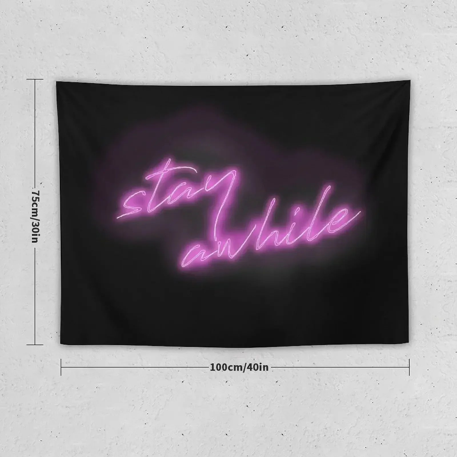 Stay Awhile неоновая вывеска гобелен обои Настенный декор подвесной для ванной