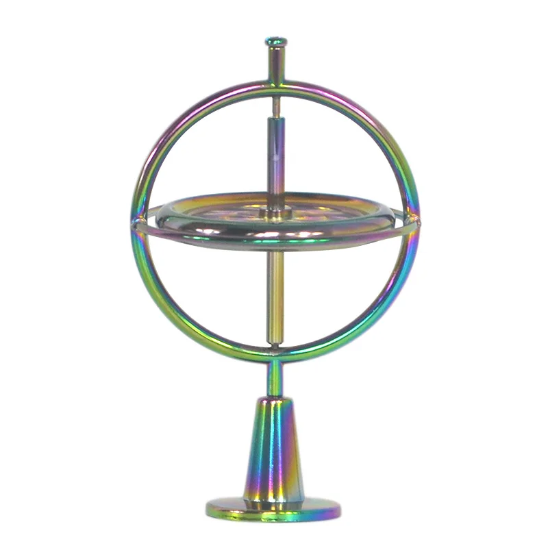 Metal gyroscope anti-gravity adult decompression artifact science and education toy rotation balance black technology machinery enlarge
