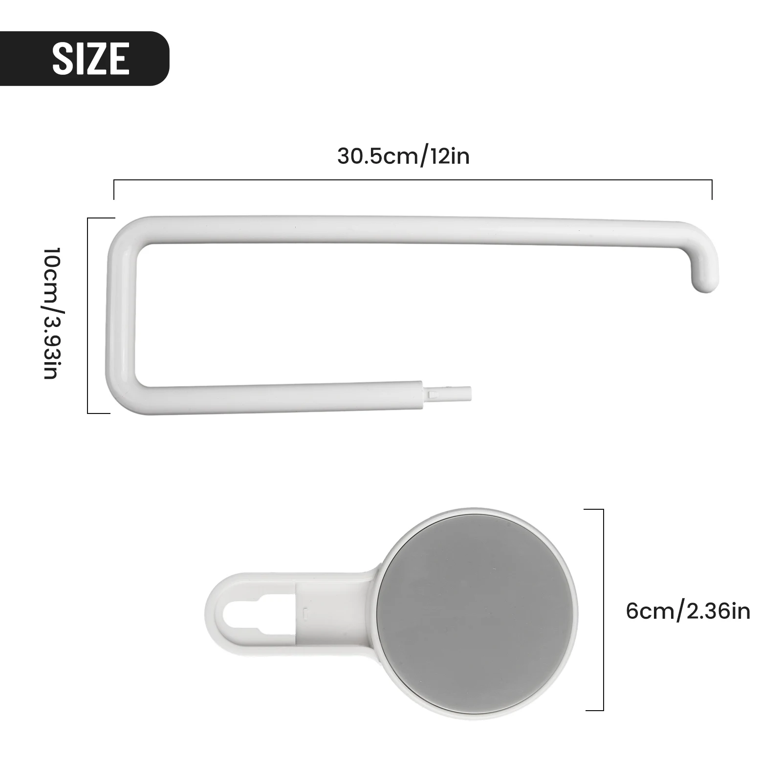 

Practical None Paper Roll Rack Holder 30.5*17cm ABS Bathroom High Quality Holder Paper Roll Plastic Rack Stand