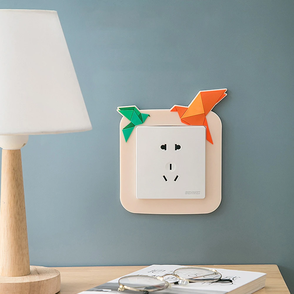 

Мультяшные бумажные наклейки с переключателем Журавля, домашние принадлежности, эстетическое украшение для комнаты, настенные наклейки дл...