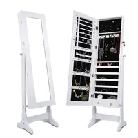 floor standing jewelry box with full length mirror