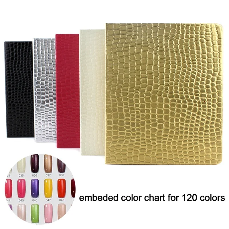

PU Leather Display Book For Nail Art Color Chart Display Card UV Gel Manicure Practice Showing Shelf Case Palette Varnish Polish