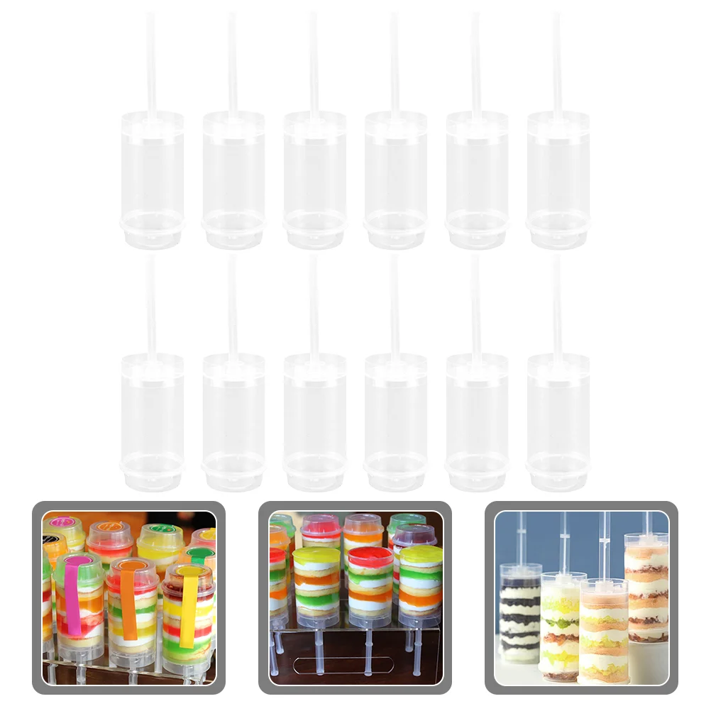 

30 Pcs Confetti Paper Popperss Cake Containers Lids Plastic Holders Stand Push Ice Cream Tubes Diy