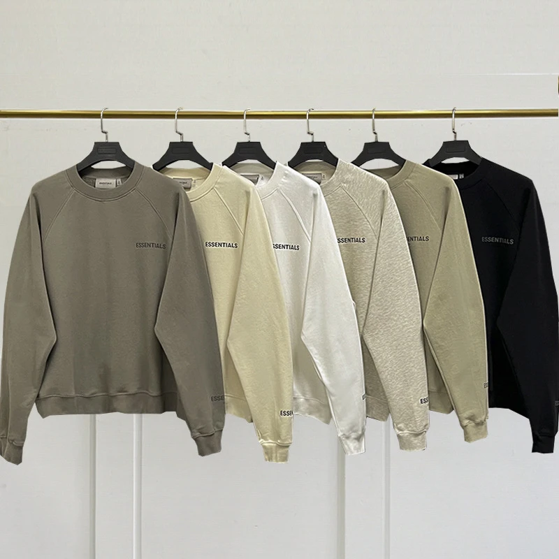 

Essentials Oversized Pullover 100% 1:1 Loose Man Sweatshirts Woman Double Line Top Brand Lovers High Street Unisex Streetwear