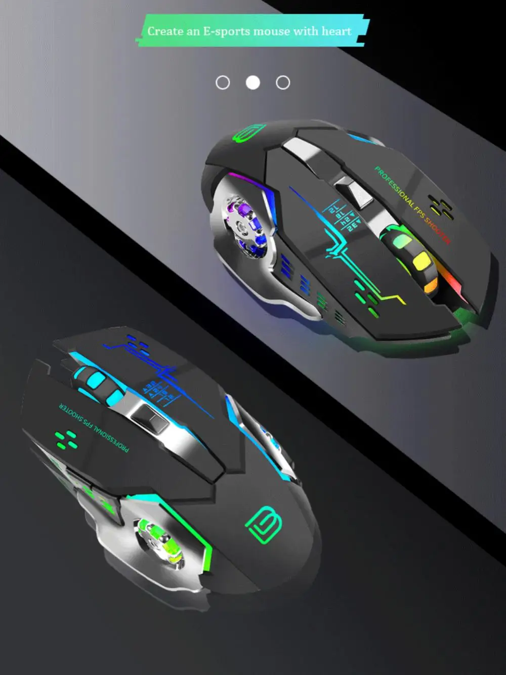 

BAJEALG8 Professional Wireless/Wired Gaming Mouse With 6 Buttons 3200 DPI LED Optical USB Computer Mouse Gaming Mouse Accessorie