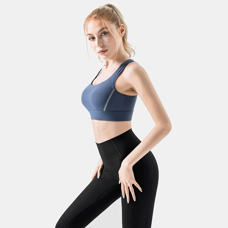 

Nylon Breathable Adjustable Buckle Women Yoga Tops Bra Mesh-Back Runningbra