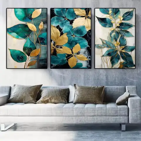 Алмазная живопись Fullcang Триптих Абстрактный пейзаж