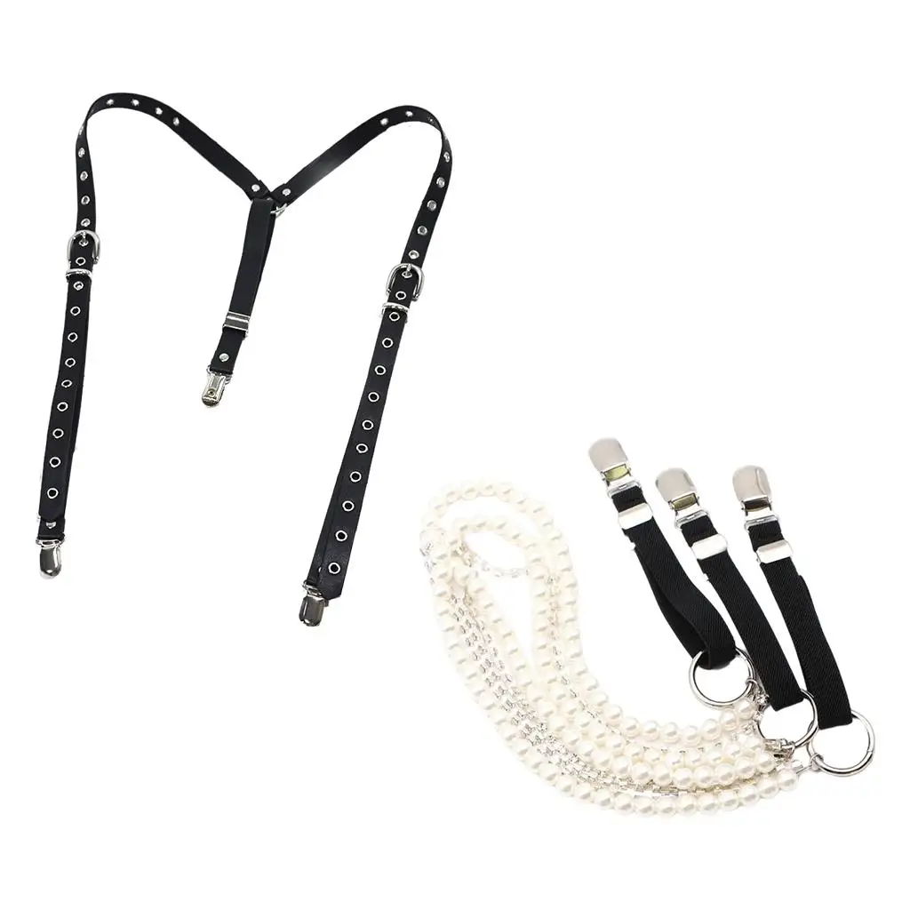 

Fashion suspenders women High Quality belts Suspenders Adjustable Y Back 3 metal Strap Suspenders