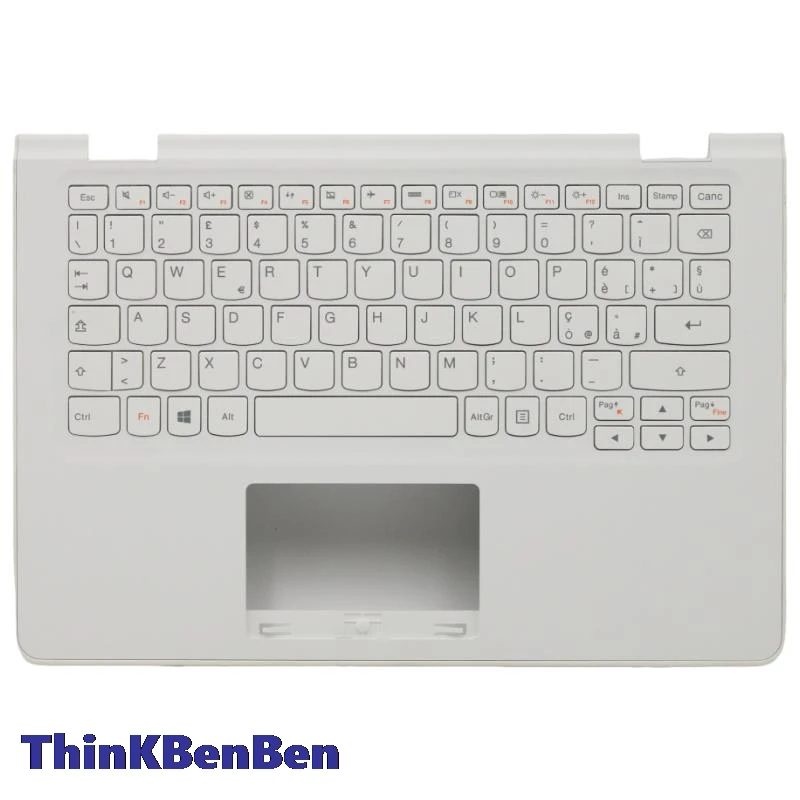 IT итальянская Белая клавиатура верхний корпус Подставка для рук чехол Lenovo Ideapad Yoga
