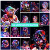 5d diamond painting star wars darth vader full drill diamond embroidery cartoon pictures of rhinestones mosaic home decor jh259