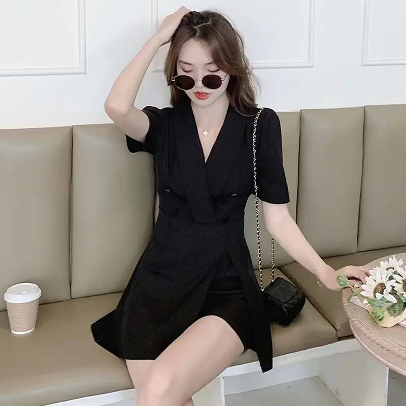 Clothes Blazer Dresses for Women 2023 Formal Occasion Woman Dress Mini Short Promotion Korean Style Harajuku Offer Free Shipping