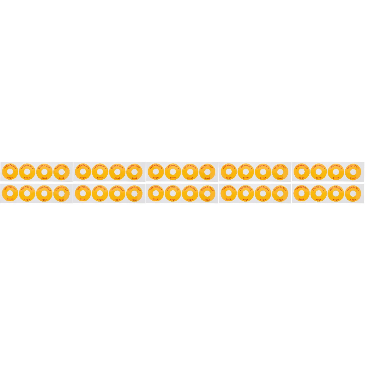 

40 pcs Emergency Stop Warning Label Sticker Warning Emergency Stop Sign Decal