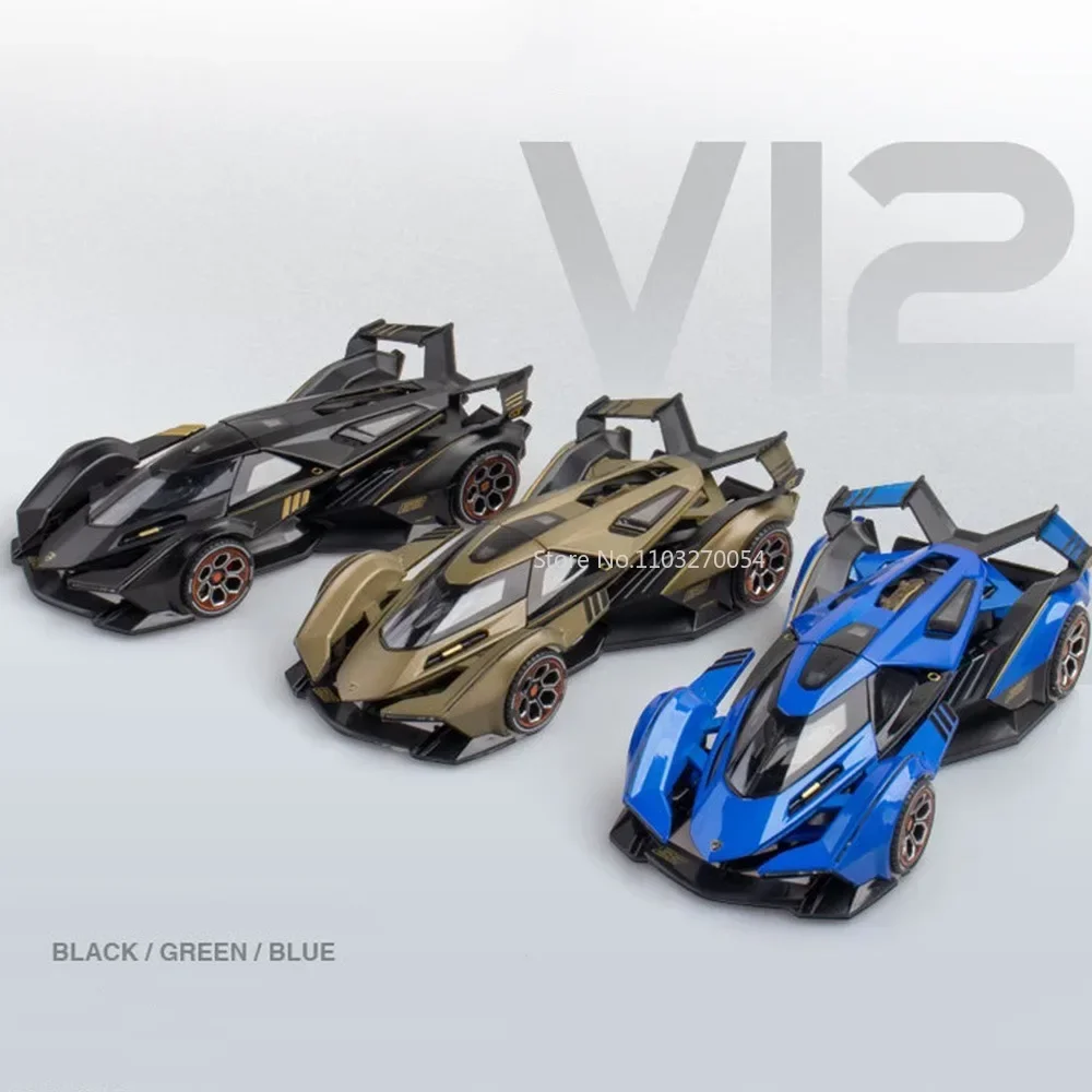 1:22 Lambo V12 GT Суперкар из сплава модель автомобиля игрушки литые под давлением двери