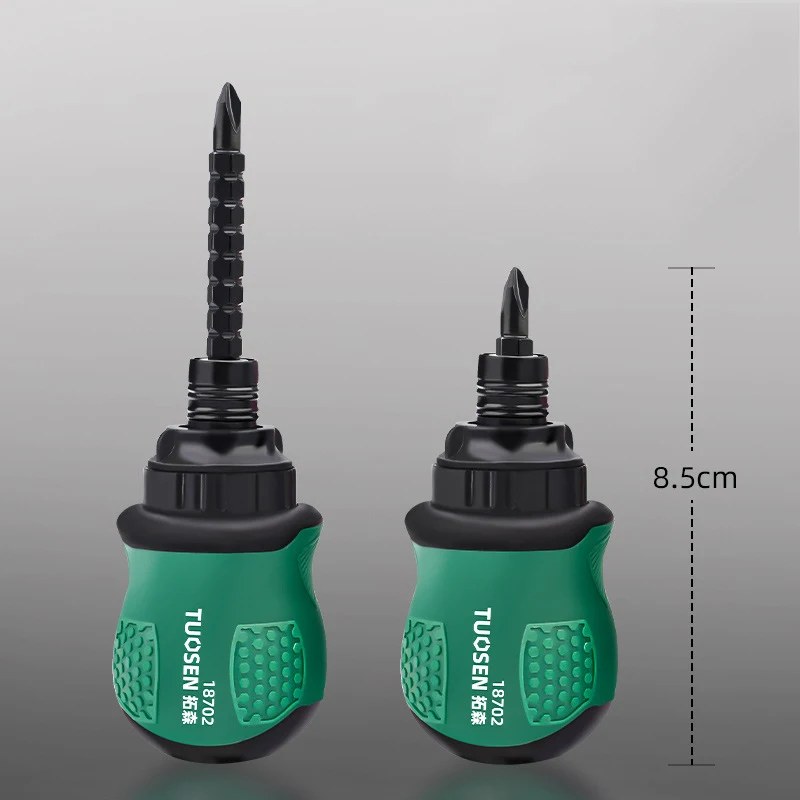 

Multi-function Magnetic Screwdrivers Cross Bit Double Head Mini Telescopic Screwdriver Combination Labor Saving Ratchet Tool