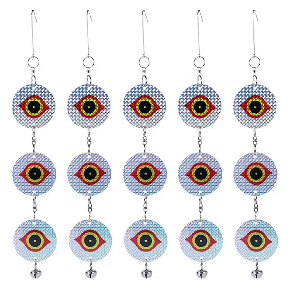 

Excellent Scary Owl Eyes Wind Spiral Reflective Bird Deterrent Rod Multi-purpose Decorative Bird Repellent Rod
