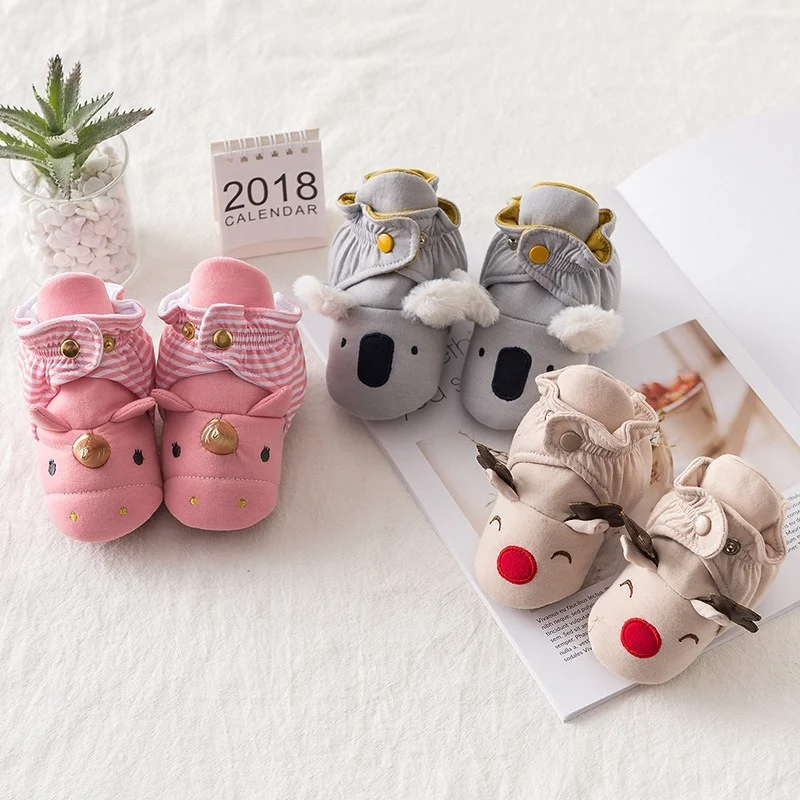 

New Autumn and Winter Boy Baby Toddler Shoes Cute Shape Cartoon Animal Comfortable Breathable Baby Shoes