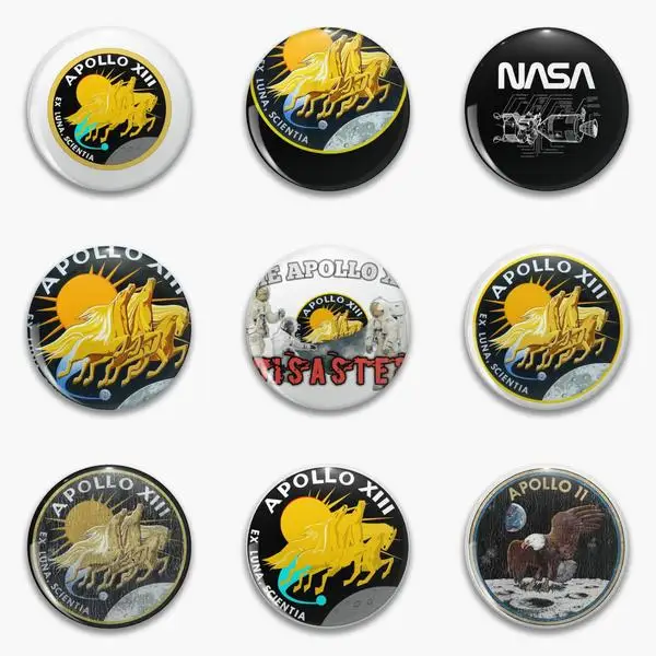 Логотип Apollo Mission скелет Пегаса кабина индивидуальная версия с мягкой кнопкой