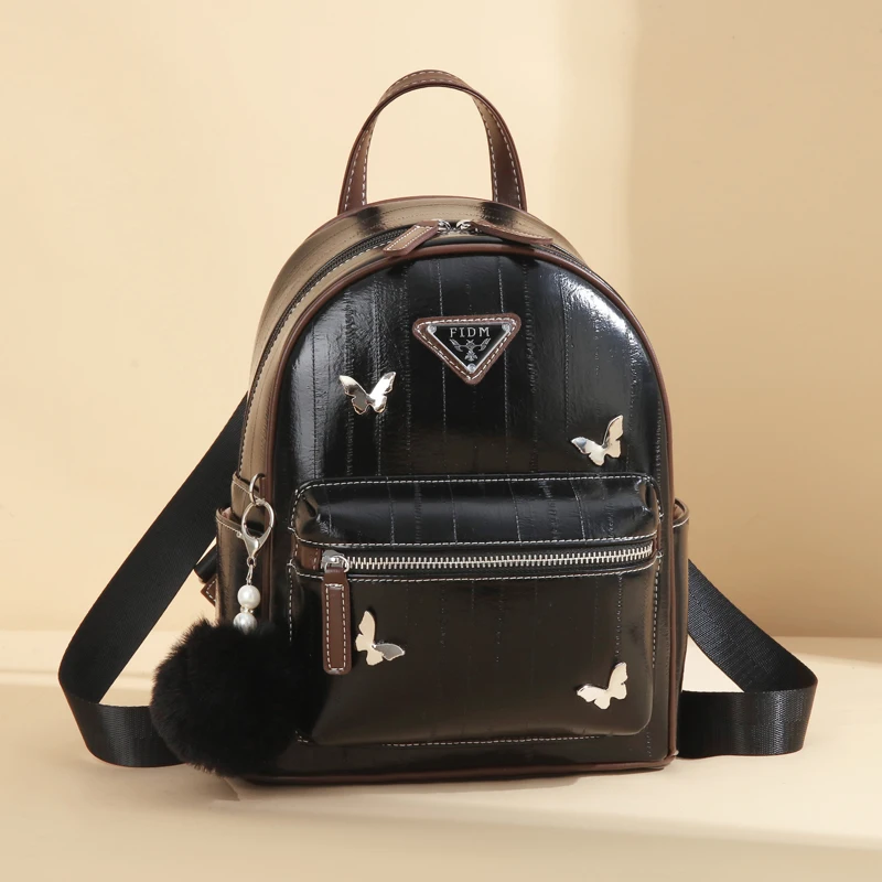 Современный однотонный рюкзак с простой текстурой изысканный дорожный для