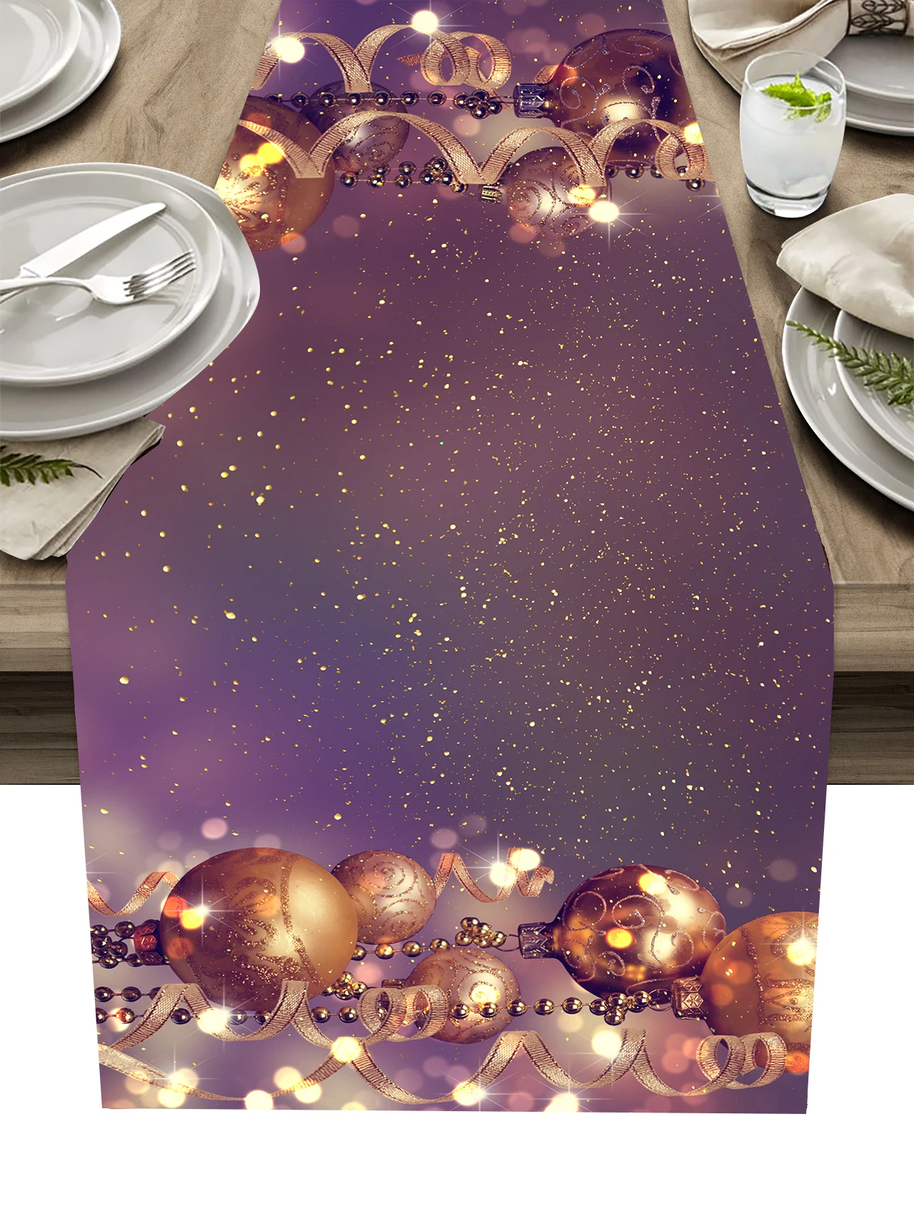 

Рождественский Декор, романтический обеденный стол со снежинками, моющаяся льняная скатерть, шкив, обеденный стол, Свадебный деревенский д...