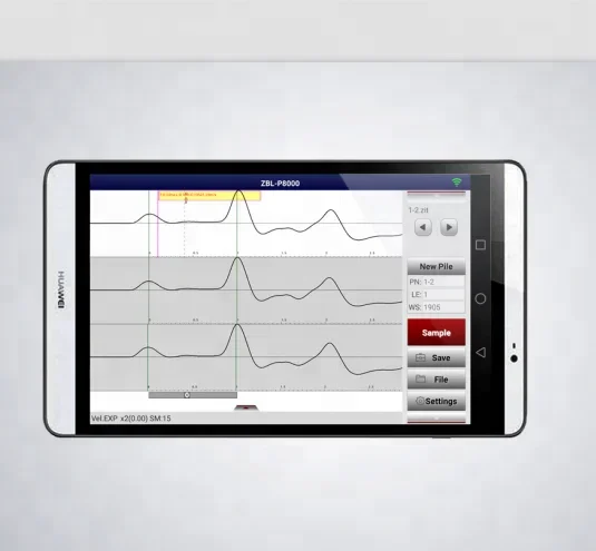 Интегральность бетонной папы с беспроводным датчиком и тестером низкого