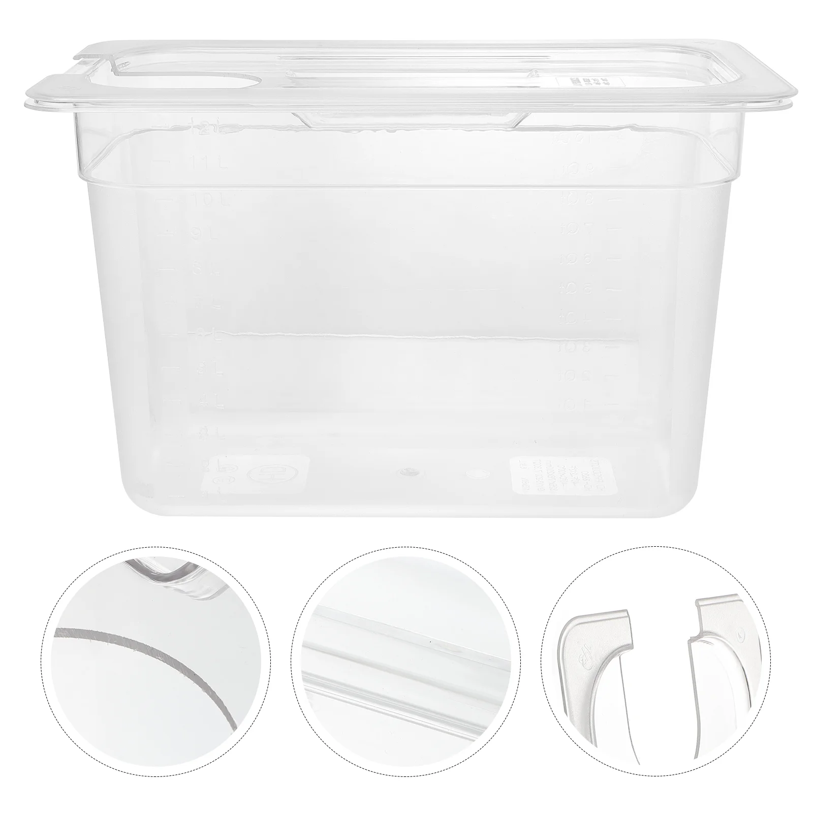 

Container Sous Vide Cooker Storage Slow Box Cooking Containers Square Lid Transparent Lids Clear Case Household Kit 6L Bundle