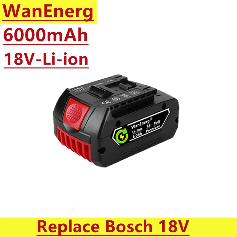 

18V lithium ion battery, 18V 6.0Ah/18.0Ah,suitable for Bosch electric hand drill series bat609, bat609g, bat618, bat618g, bat614