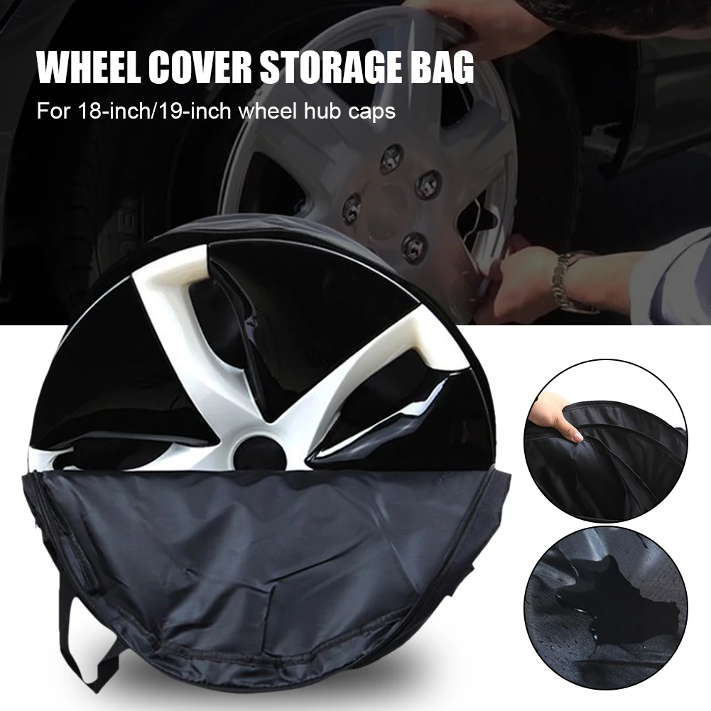 

Car Wheel Cover Storage Bag Portable Carrying Wheel Hub Cover Cap Oxford Cloth Fabric Bag for Tesla Model 3 Y Car Accessories