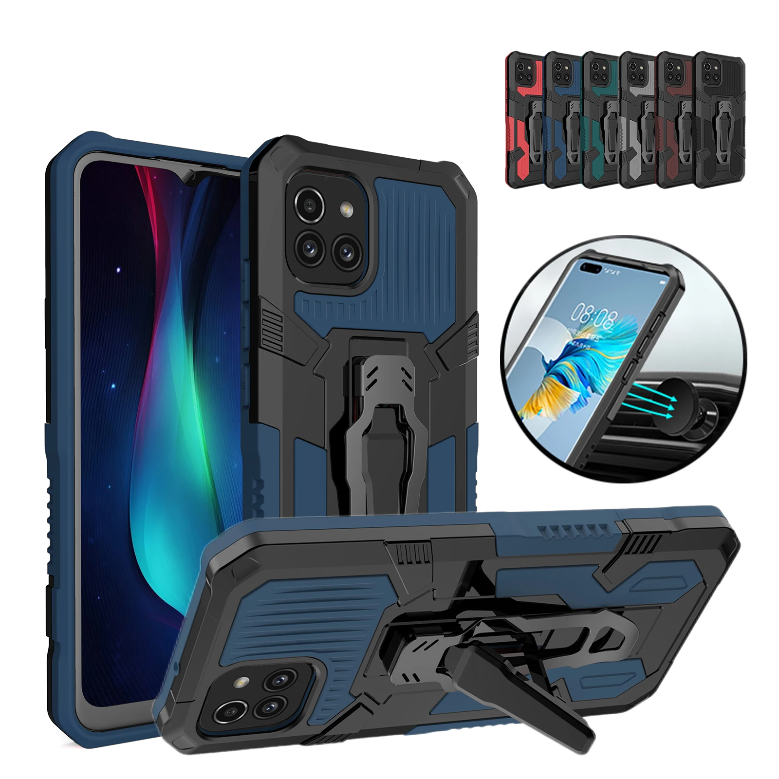 

Luxury Smart Phone Case For Samsung Galaxy A52 A73 A53 A33 A13 A72 A42 A32 A22 A12 5G A02S A03 Core With Holder Fashion Cover