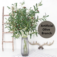2pcs artificial olive stems 100cm39 fake olive plant branches with fruits for home office living room decor flora arrangement
