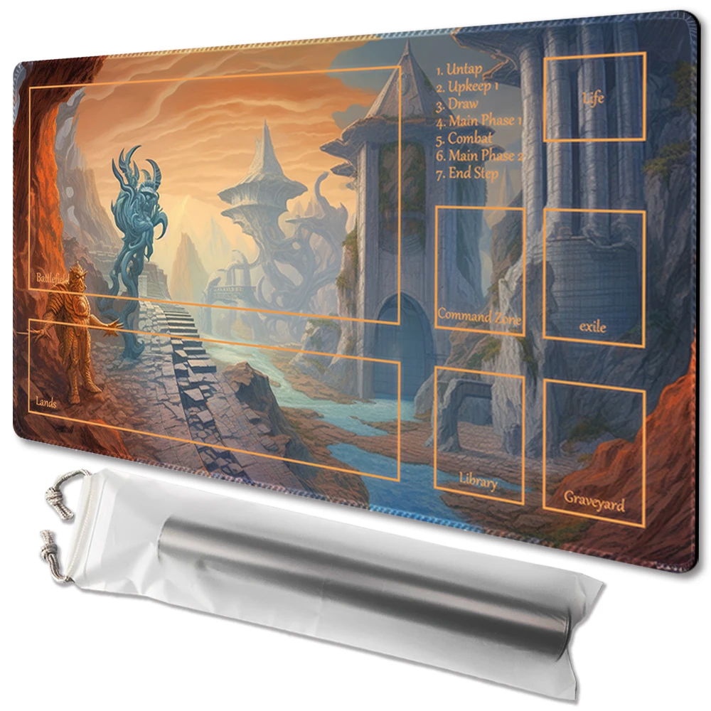 

KARN URZA PANORAMA-Board Game TCG Playmat Table Mat Game Size 60X35 CM Mousepad Compatible for MTG CCG