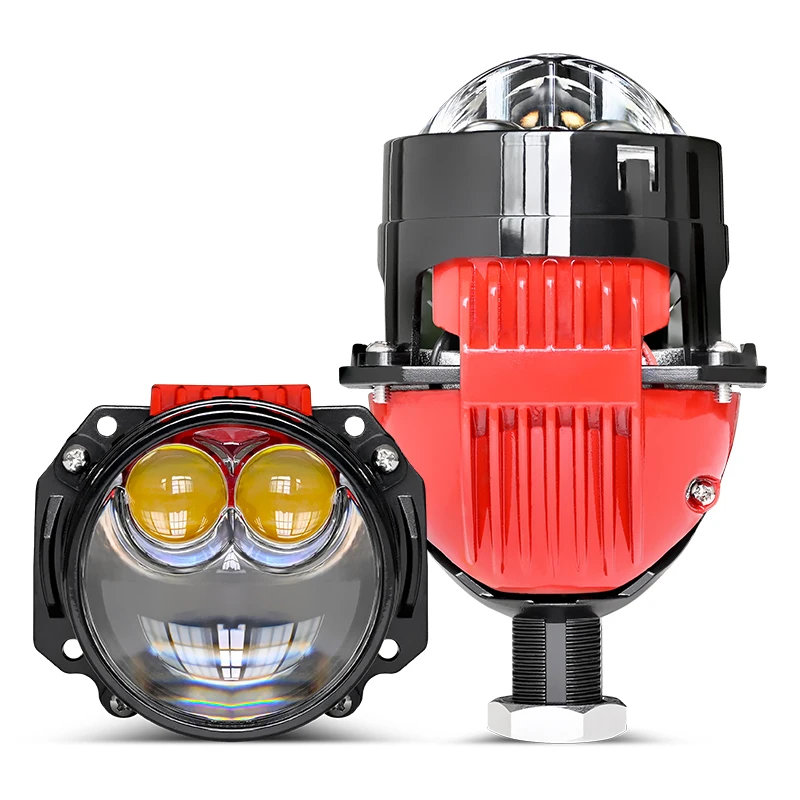 

2 шт. автомобильные 2,5-дюймовые двойные биолазерные светодиодные линзы проектора 12 В 104 Вт 23000LM для H4 H7 H11 9005 9006 автомобильные аксессуары