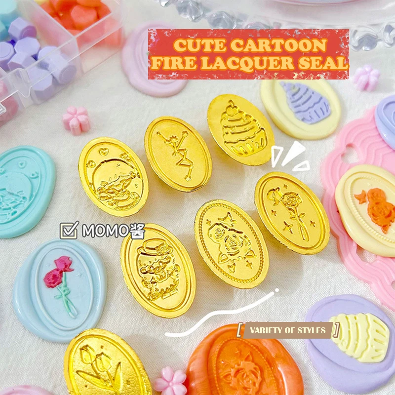 

Wax Seal Stamps Flower Stamps Fire Paint Accessories Cartoon Envelopes Sealing Embossing DIY Decoration Scrapbooking Alloy New