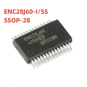 [2PCS] 100% New original ENC28J60-I/SS ENC28J60/SS ENC28J60 SSOP28 Ethernet controller chip 8KB RAM