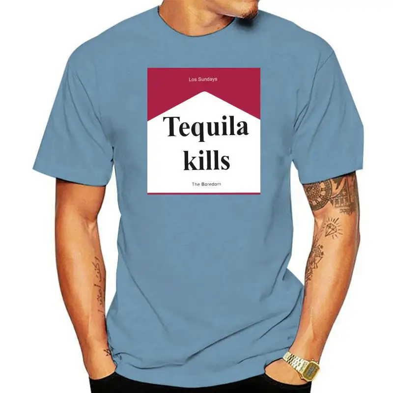 

Tequila Kills T-Shirt Short Sleeve Black For Men-Women Cool Gift Personality Tee Shirt