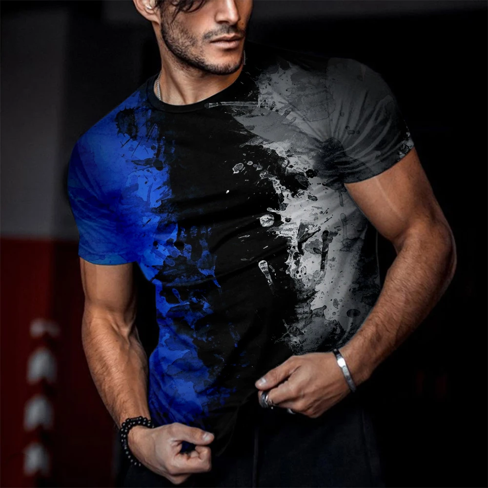 

Summer Fashion Short Sleeve Men's 3D T-shirt Leisure 3D Digital Printing Round Neck Leisure Couple Clothing Breathable Discount