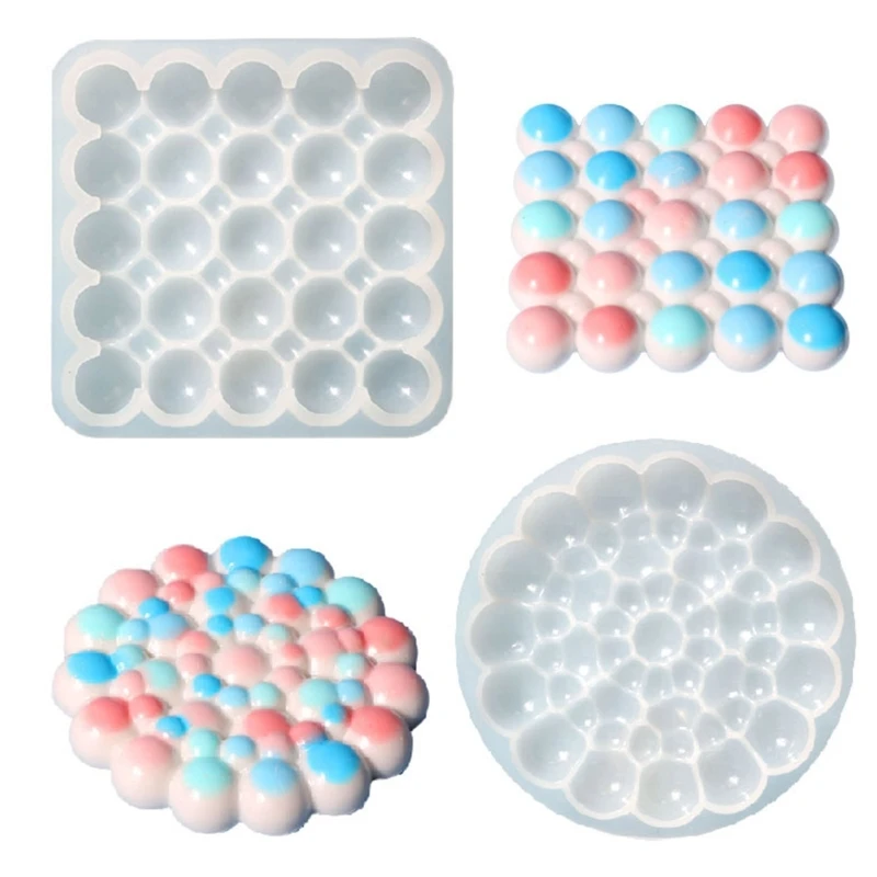 

Board Mold Bubble Coaster Resin Silicone Mold Cup Mat Epoxy Mold Round Square Tray Molds Home Table Ornament
