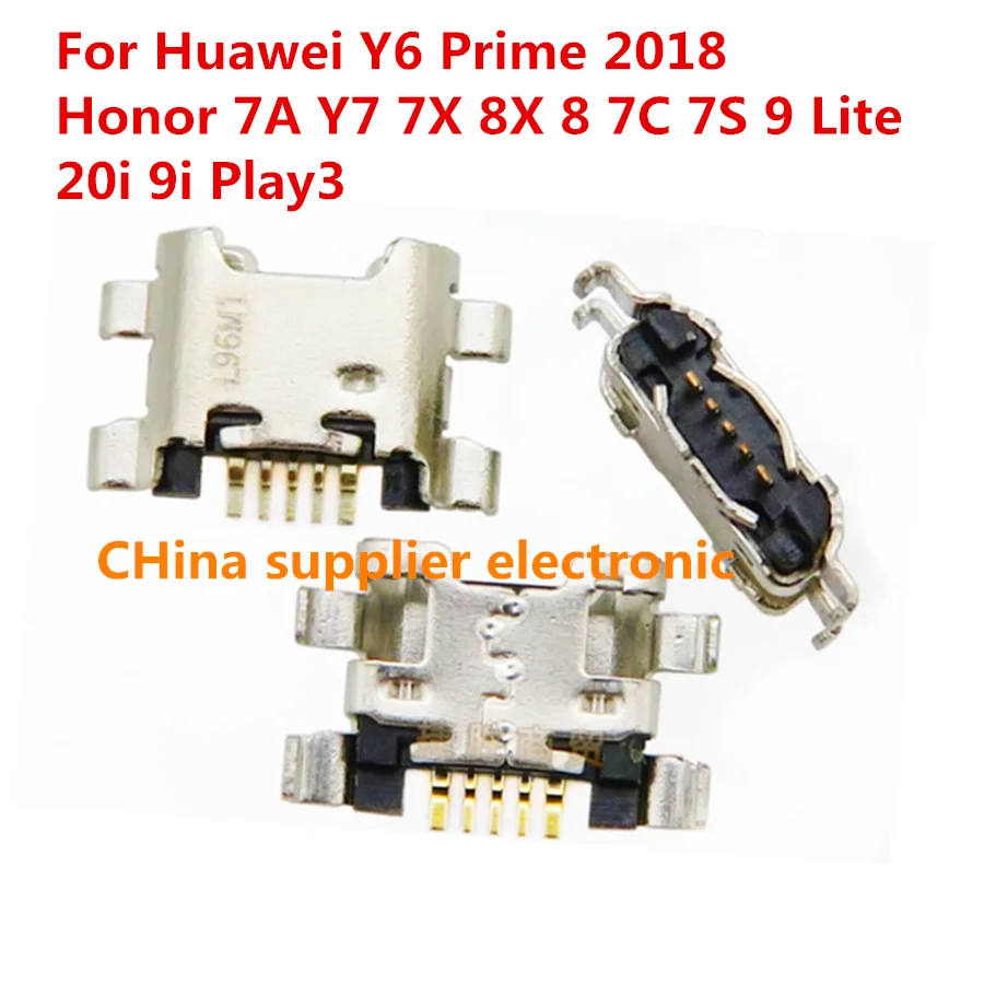 

USB Mobile 5Pin Charger Connector Jack Charging port dock For Huawei Y6 Prime 2018 Honor 7A Y7 7X 8X 8 7C 7S 9 Lite 20i 9i Play3
