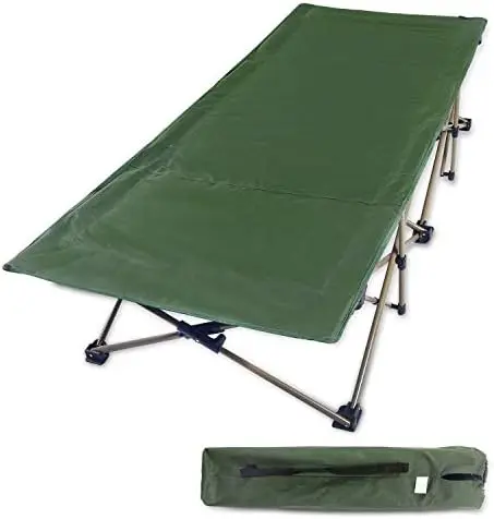 

Folding Camping Cot for Adults Heavy Duty, Large 33" Extra Wide Portable Sleeping Cots for CAMP Office Use, Green