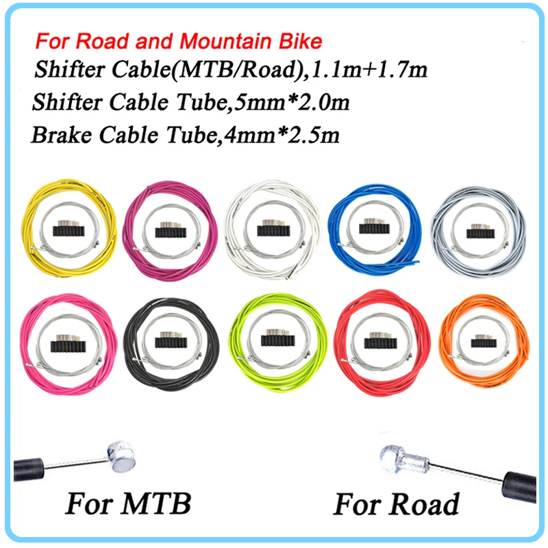 JAGWIRE Bike Cable Set 4mm 5mm MTB Road Bicycle Brake Shift Cable Set Mountain Bicycle Derailleur Cable Housing For Shimano Sram