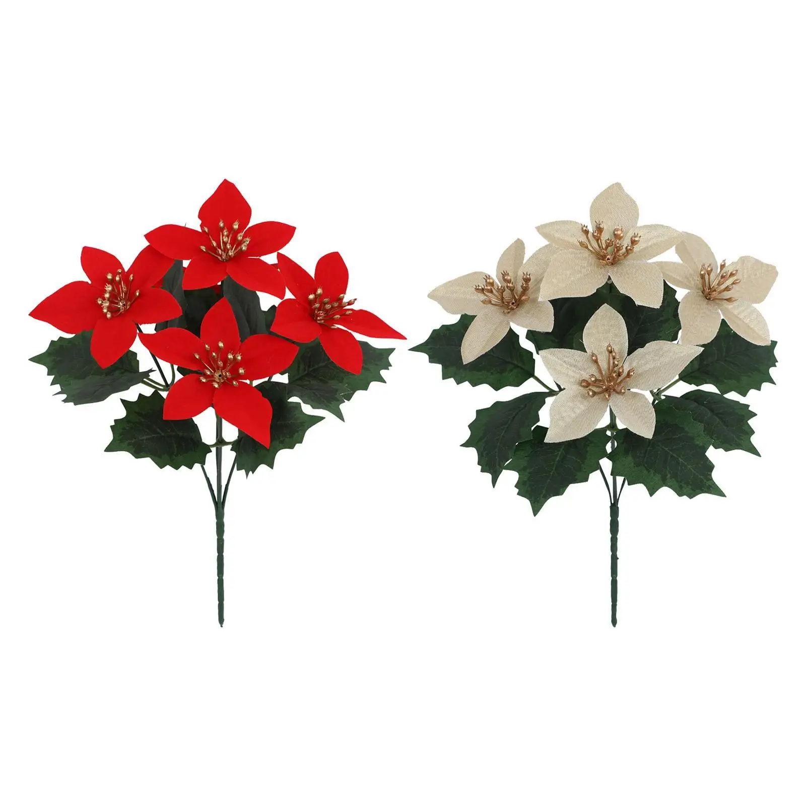 Искусственные рождественские цветы реалистичный садовый реквизит для